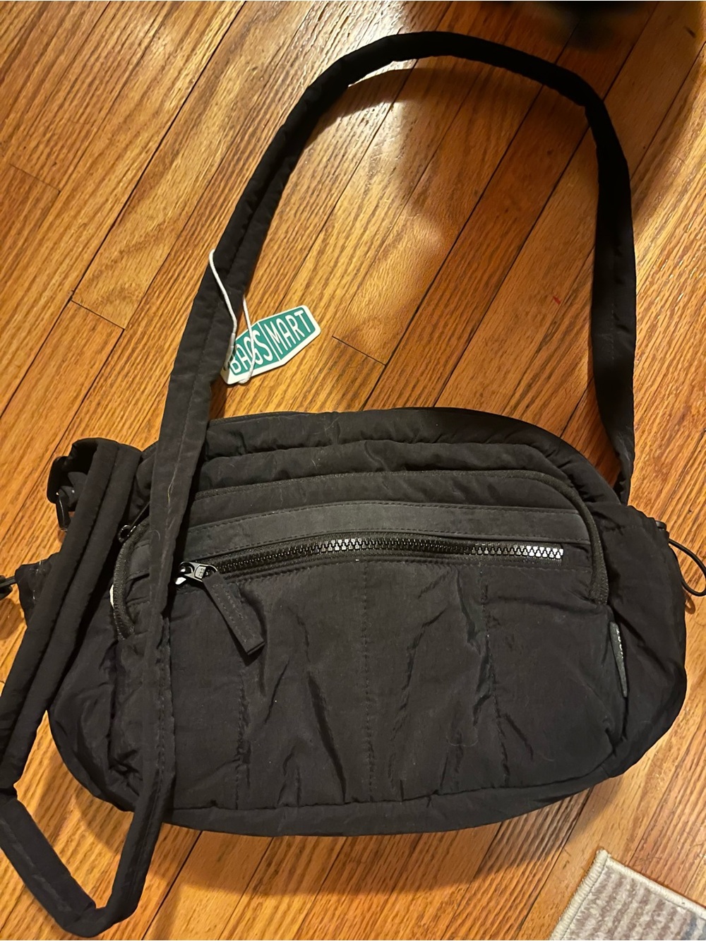 Lightweight Black Crossbody Messenger Bag